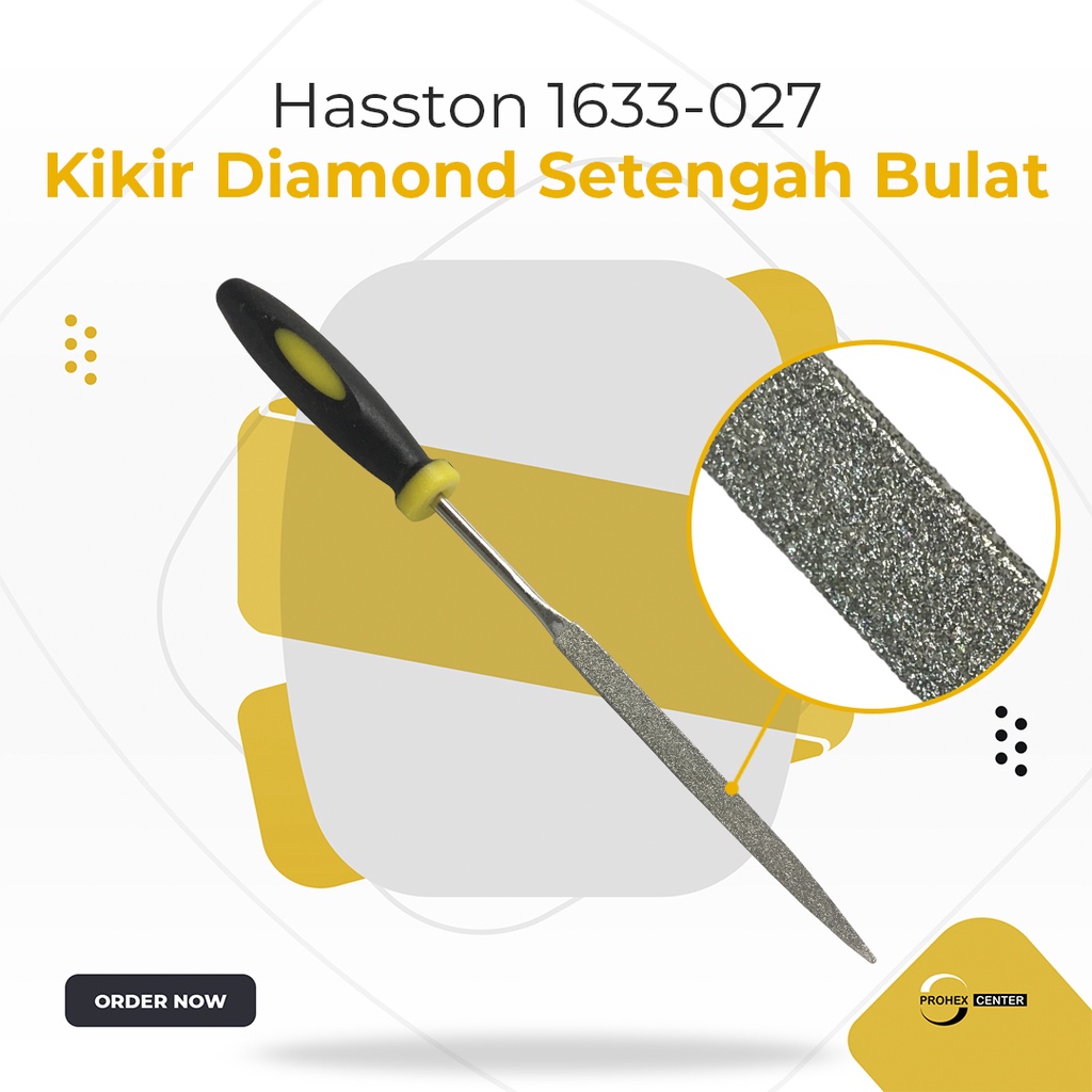 Kikir Mas Diamond Setengah Bulat HASSTON PROHEX 1633-027 Half 140x3x70