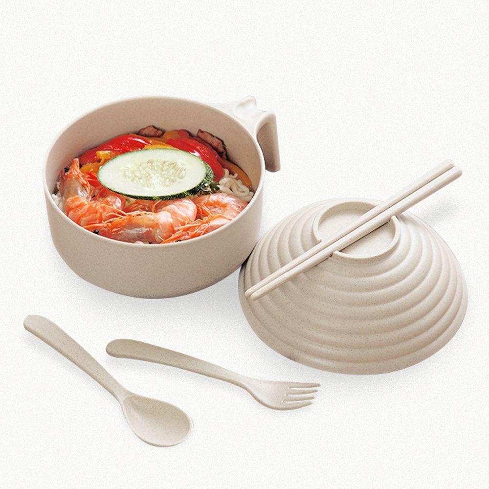 Populer Mangkok Sup 5PC /Set Stainless Steel Mangkuk Sendok Garpu Mie Instan Cup Bowl