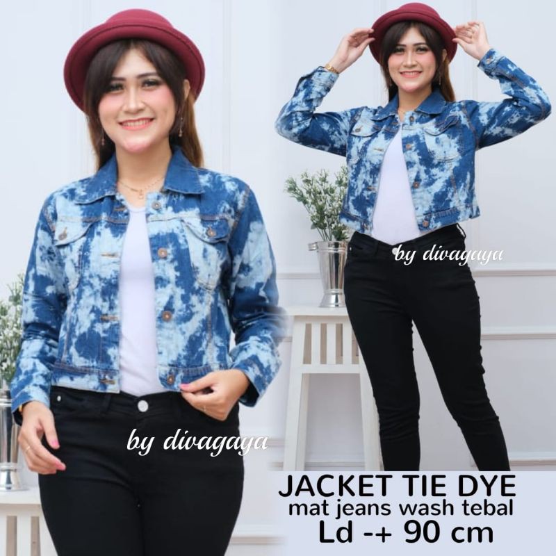 JACKET JEANS MOTIF TIE DYE