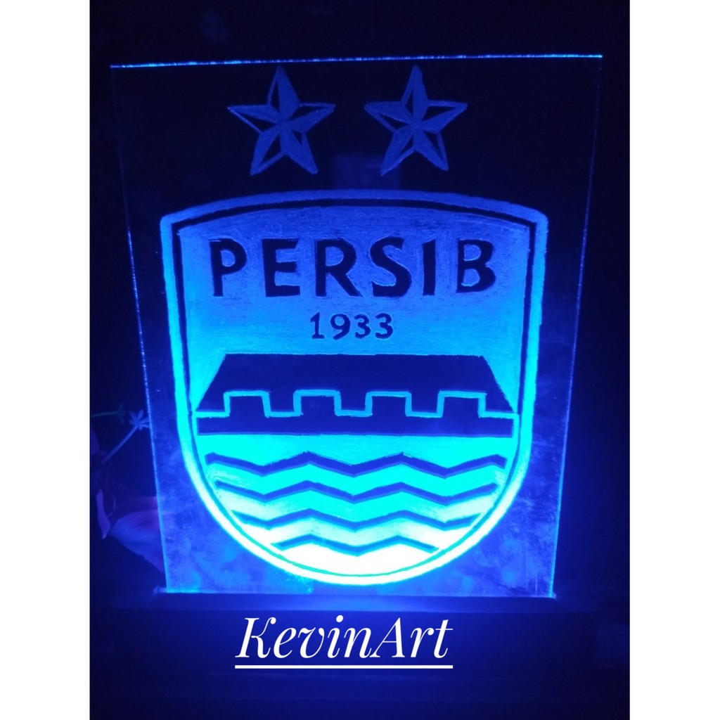  LAMPU  TIDUR HIAS  MEJA TUMBLR LED CUSTOM LOGO PERSIB 