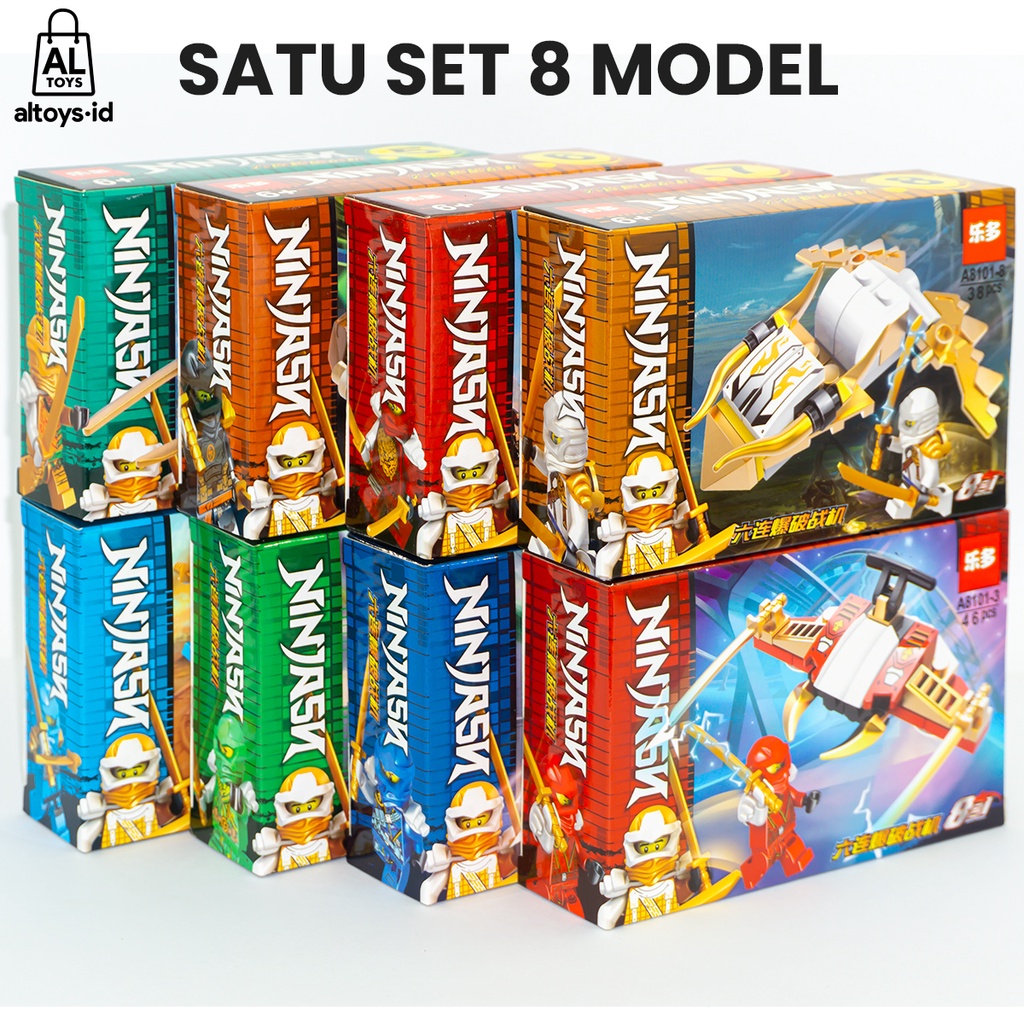 Mainan Brick Legoo Ninjago 8in1 / Mainan Bongkar Pasang Balok Ninjasn NO.A8101