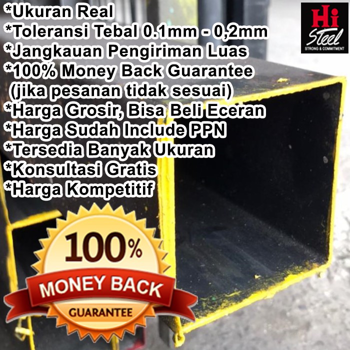 Besi Hollow 100 X 100 X 1.6mm X 6m