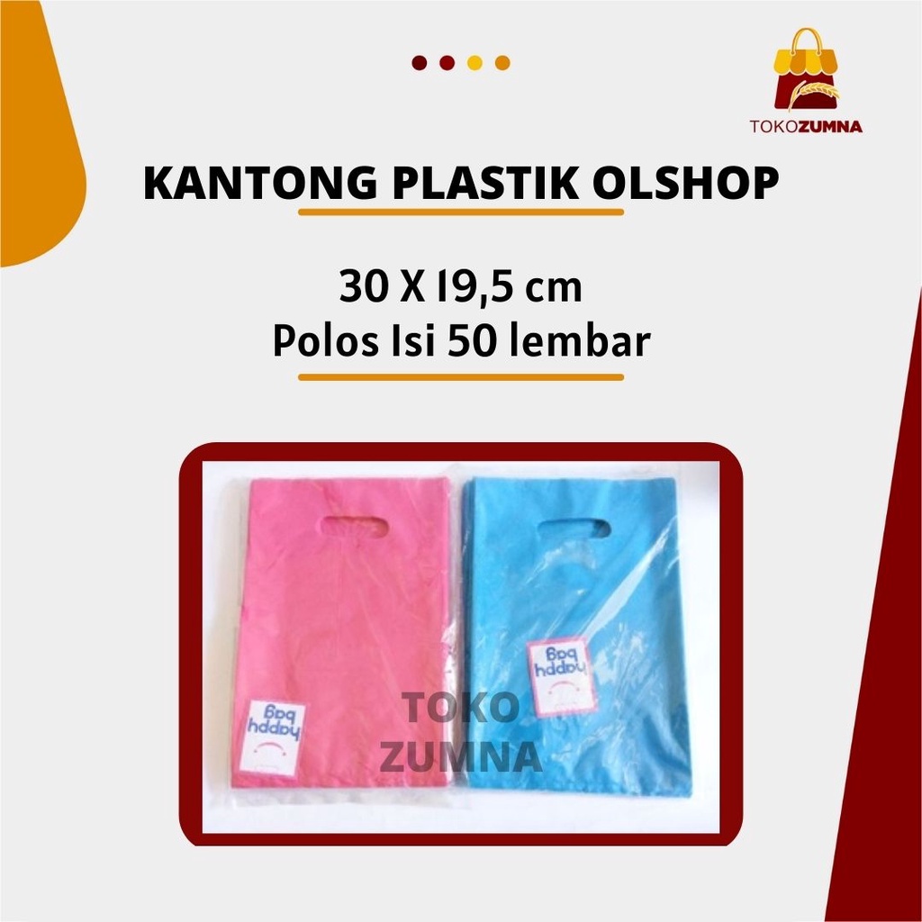 Kantong Olshop Polos / Kantong Plastik Olshop Murah 50 lembar