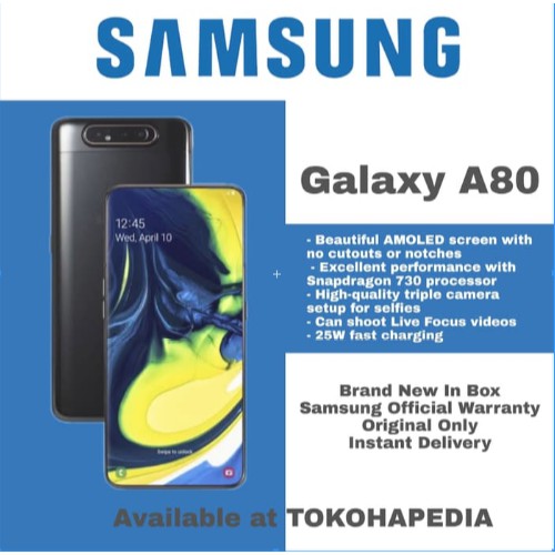 Samsung Galaxy A80 2019 RAM 8GB / ROM 128GB