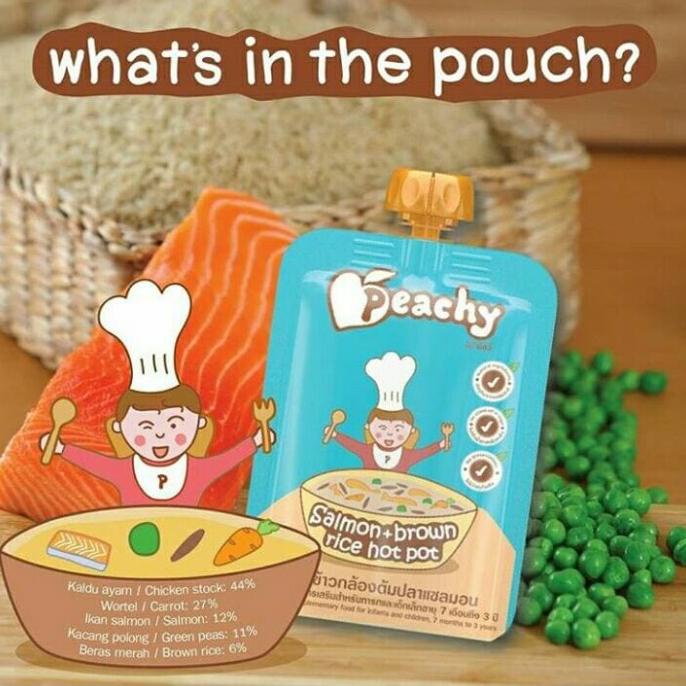 

[COD] Peachy Salmon + Brown Rice Hot Pot 125 gr (7+ month) [COD]