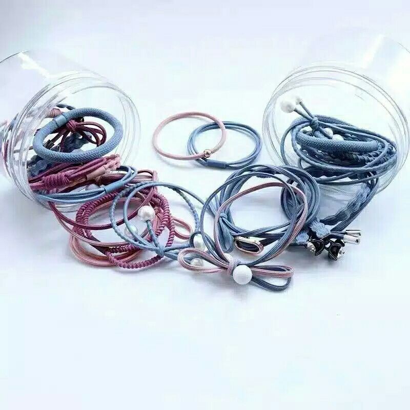 Ikat Rambut 12 In 1(  KEMASAN PLASTIK )Fashion Wanita / Accesories Rambut Import / Ikat Rambut-5