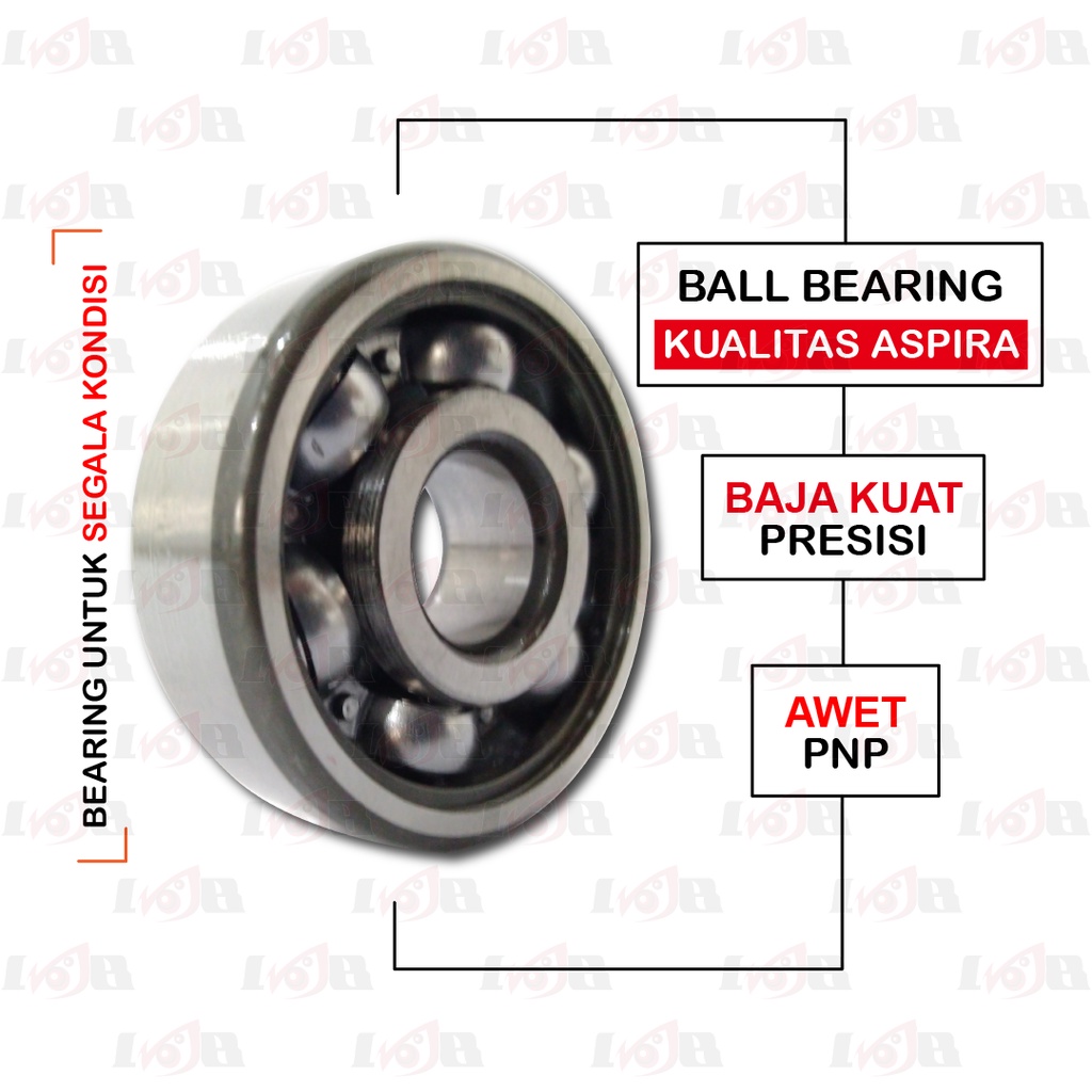 Aspira Laher 6301-RS Ball Bearing Roda Velg Motor Bebek Matic Sport Universal PNP Baja Presisi