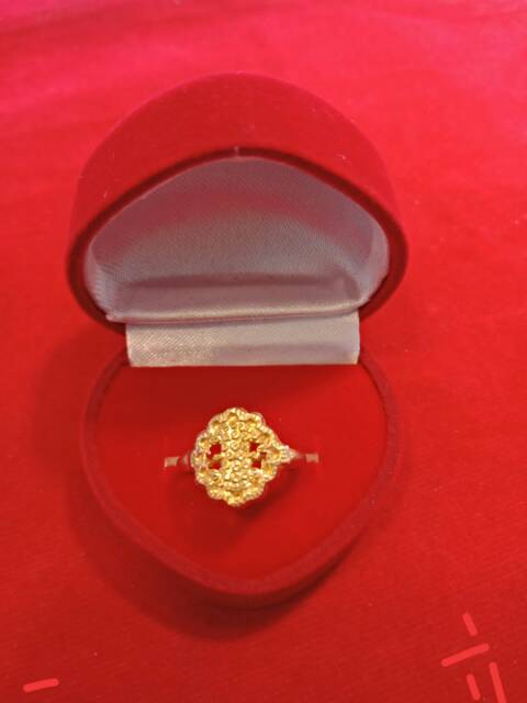 Cincin No 10 11 12 13 14 anak dan dewasa emas asli kadar 700 70% 22 0.5 setengah gram gold model rantai bulat ukir