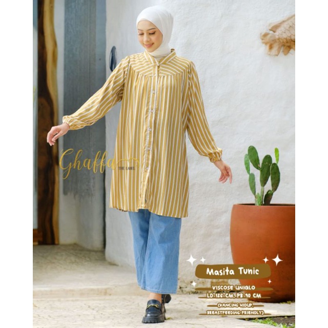 MASITA TUNIC BY GHAFFA THE LABEL (TUNIK SALUR) Tunik muslimah rekomeded