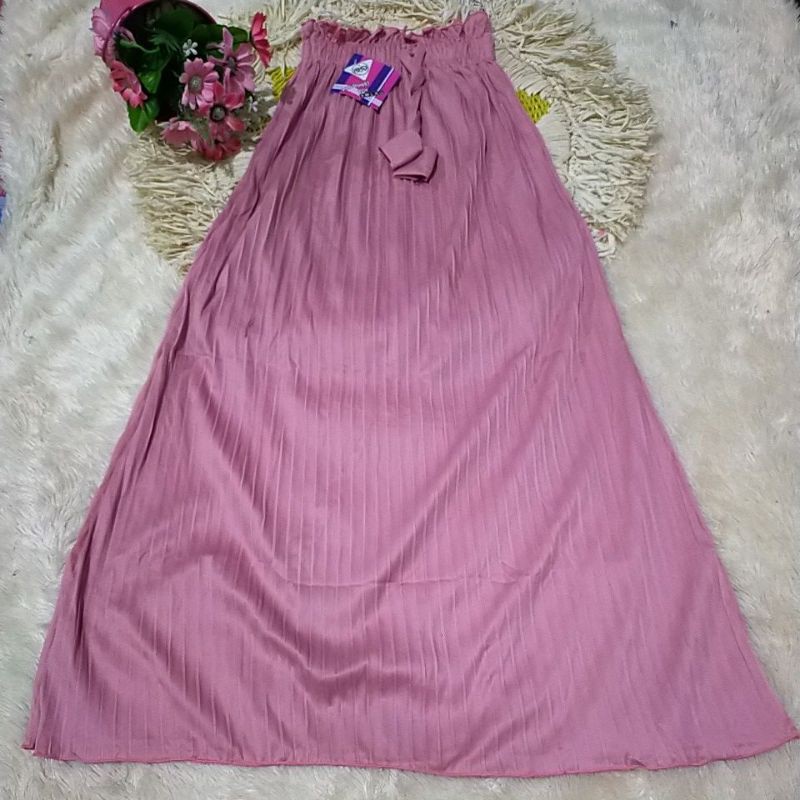 ROK PLISKET ANAK TANGGUN//10 - 12 tahun//Fariasi tali pinggang/PJG 80 cm.