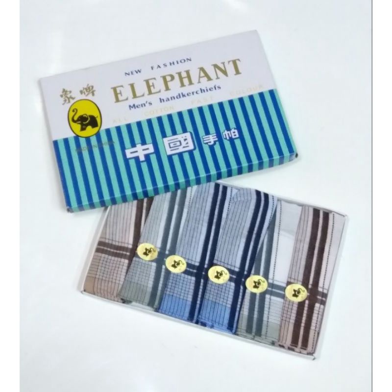 6PCS SAPUTANGAN DEWASA GAJAH MUDA 30X30cm-SAPUTANGAN DEWASA ELEPHANT