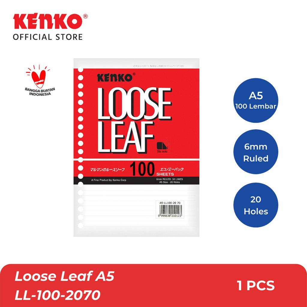 

KENKO LOOSE LEAF A5-LL 100 2070