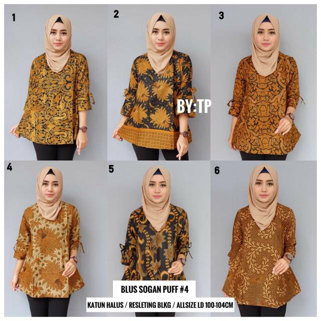 Model Baju Batik Atasan Wanita Kerja Kantoran Trend 2020 Shopee Indonesia