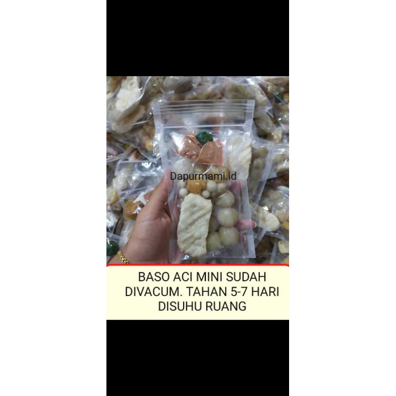 BASO ACI 12 PCS (12 BUNGKUS) BASO ACI MINI ISI 6 SUDAH DIVACUM
