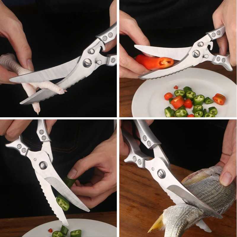 Gunting Daging Dapur Chicken Duck Fish Bone Scissors Panjang 25cm