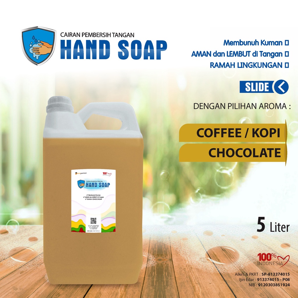 Sabun Cuci Tangan Antiseptic Variasi Aroma Segar 5 Liter / Hand Soap Hand Wash 5 Liter (  Jerigen  )