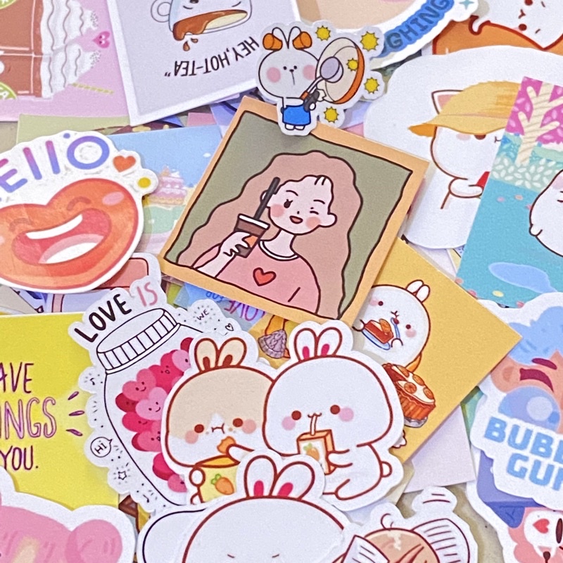 

(MIN BELI 10PCS) STICKER AESTHETIC CUTE KAWAII SATUAN STIKER LUCU IMUT DIARY SCRAPBOOK STIKER MURAH HP LAPTOP BUJO