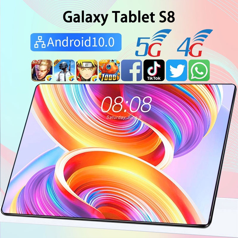 2022 Tablet Murah 5G Baru Tab 10.1inch RAM 12GB+512GB ROM Tablet baru Tablet Pembelajaran Tablet And