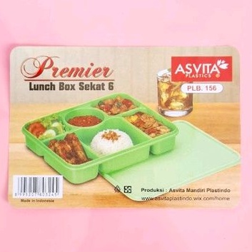 asvita PLB156 lunch box kotak makan premier sekat 6