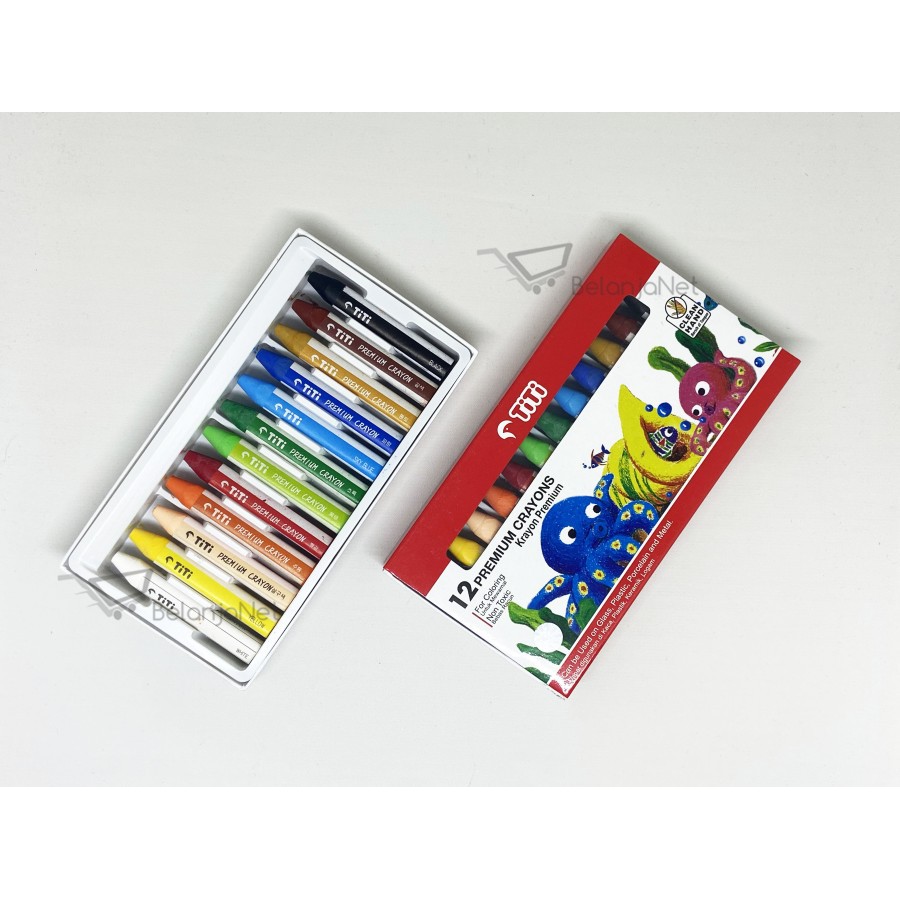 Premium Crayon TITI 12 Warna 12 Colors PRC-12