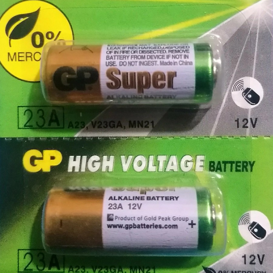 Jual Baterai GP 12V 23A Batre remote mobil High voltage battery 12 volt