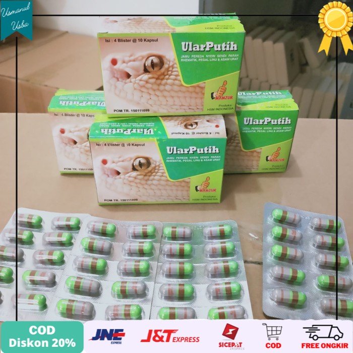 

◾COD◾ Kapsul ULAR PUTIH ORIGINAL 1000%