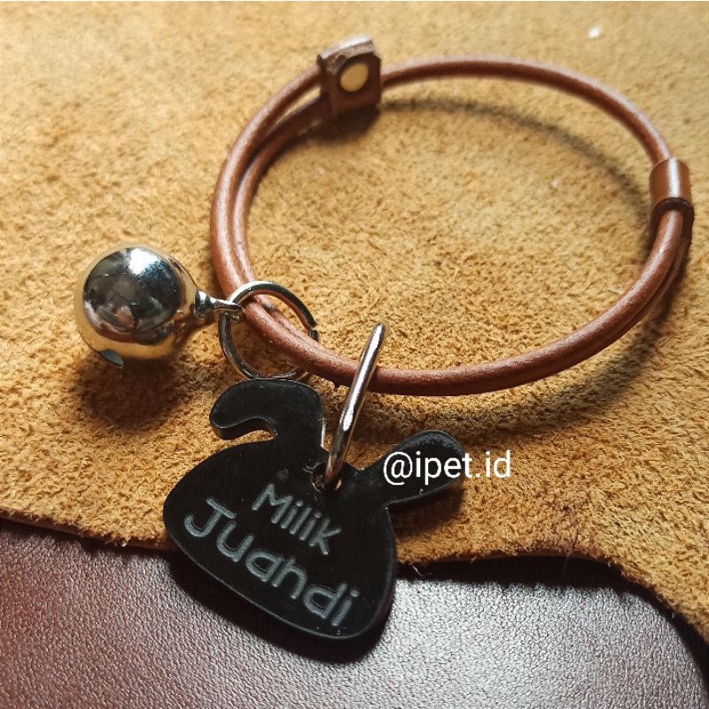 KALUNG KELINCI CUSTOM NAMA BAHAN KUKIT ASLI by iPet