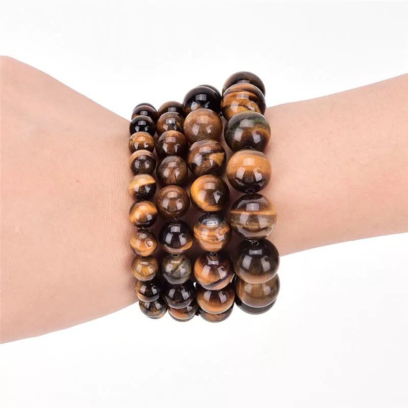 TERMURAH Gelang Giok  tiger eye asli 100% Untuk Kesehatan Import Natural Asli Batu Alam Pria/Wanita