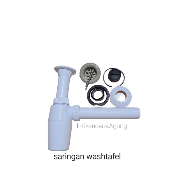 1 SET SIFON WASHTAFEL PVC SARINGAN TEMPAT CUCI TANGAN  PEMBUANGAN BAK CUCI TANGAN AFUR WASTAFEL SIVO