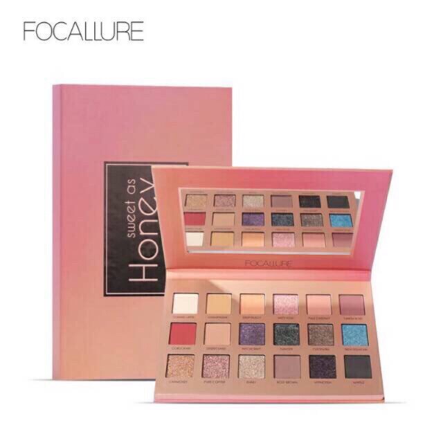 Focallure New 18 Colors SWEET AS HONEY Eyeshadow Palette With Mirror| FA40