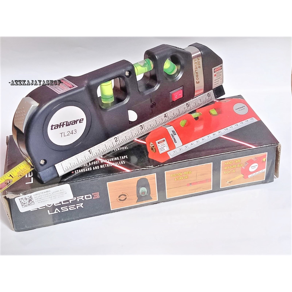 

Penggaris Laser Horizontal Vertical 250CM + Waterpass