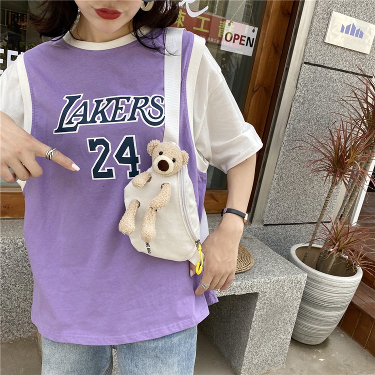 Tas Pinggang Waistbag Import Korea desain Boneka Beruang Lucu/Tas Punggung Beruang [READY Jakarta]