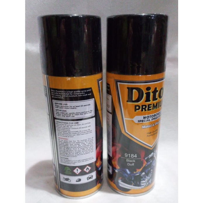 Pilok Pilox DITON Premium Warna BLACK DOFF / HITAM DOP / MATTE BLACK (9184) 400cc / 400ml