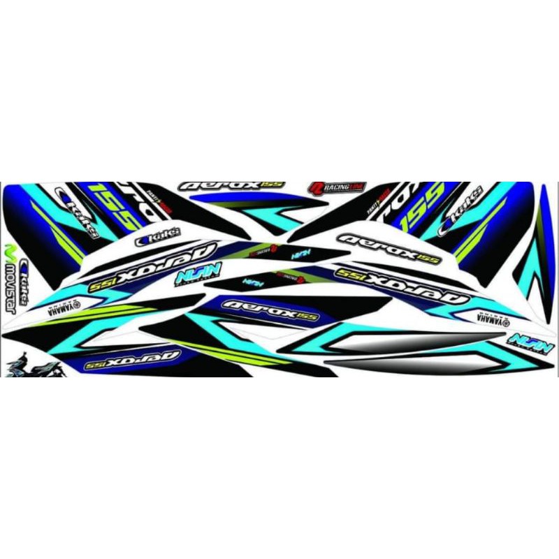 Striping Aerox 155 Variasi Yamaha Sticker Stiker Skotlet Lis Motor Lis Body Lis
