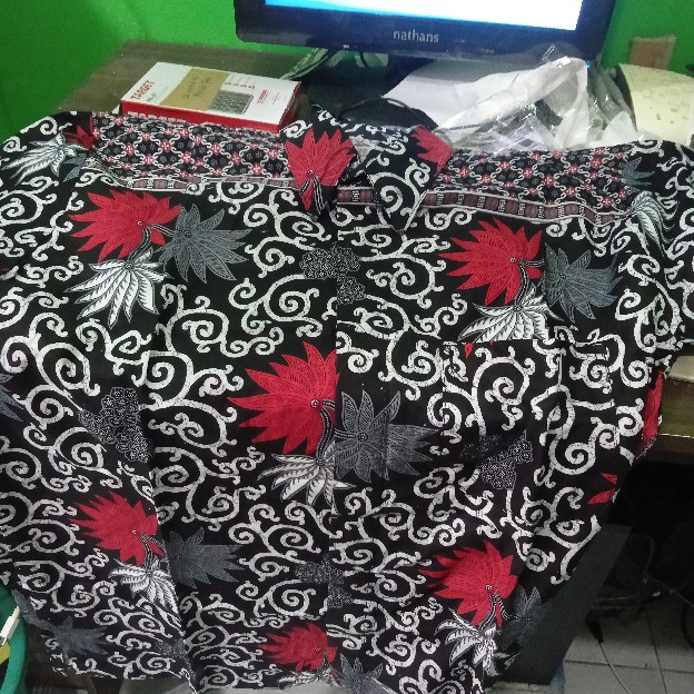 Baju Pakaian Kemeja Batik Hem Kantor Pria Dewasa Lengan Pendek