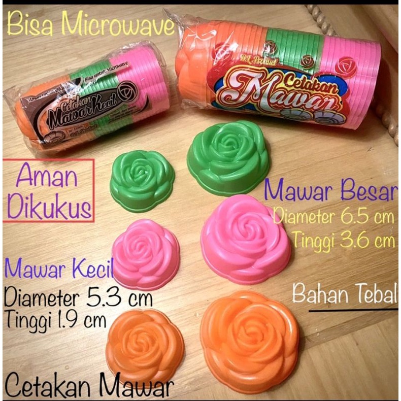 cetakan kue mawar platik kecil cetakan mawar besar cetakan putu cetakan bunga mawar cetakan agar jel