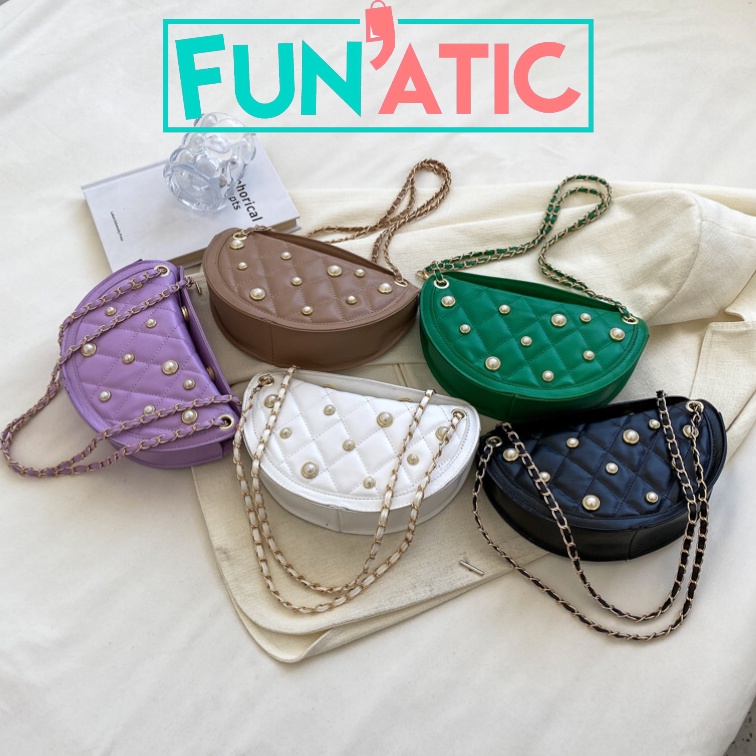 Funatic Tas Selempang Wanita Mutiara Import Terbaru Fashion Korea FA1007