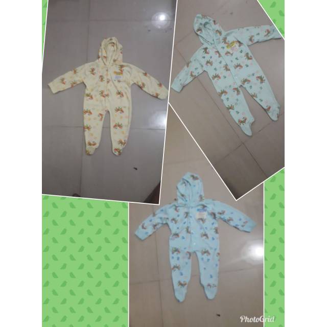 Baju jumper bayi / jumpsuit bayi / baju setelan bayi tutup kaki motif semut