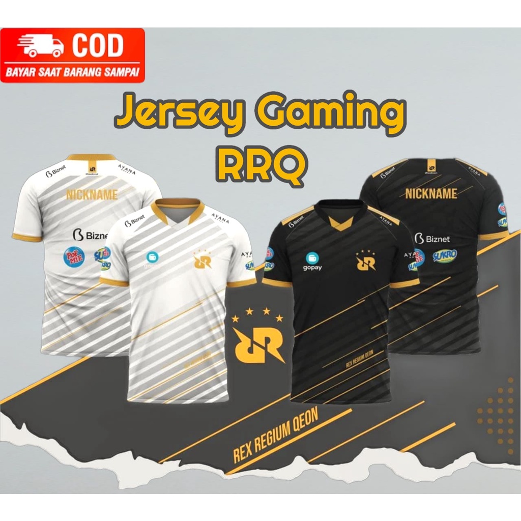 Jersey Gaming RRQ Rex Regum Qeon Mobile Legend ML Esport M3 2021 Jersey Gaming RRQ Kaos RRQ