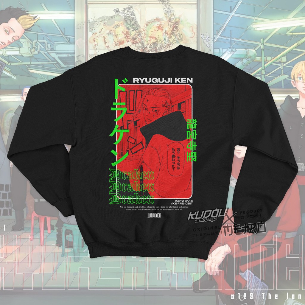Crewneck Draken Tokyo Manji Anime Manga Tokyo Revengers Premium