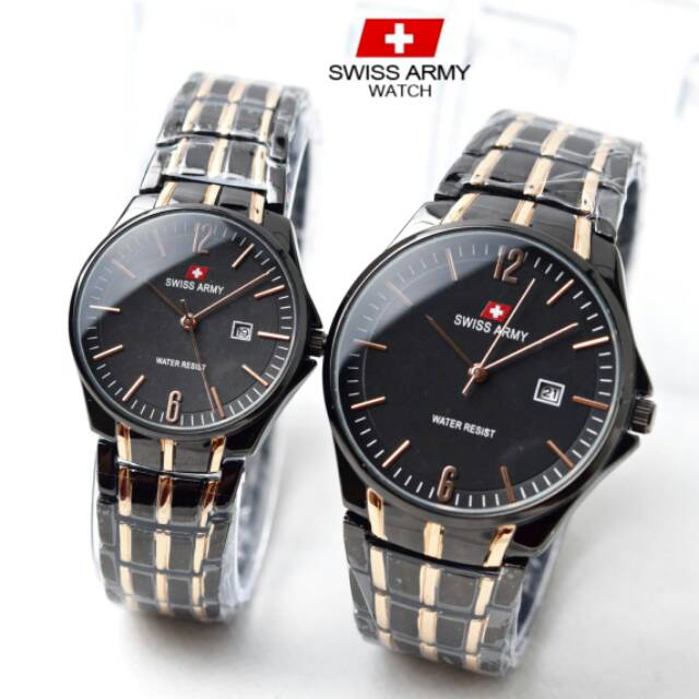 JAM TANGAN ARMY COUPLE DATE STAINLESS