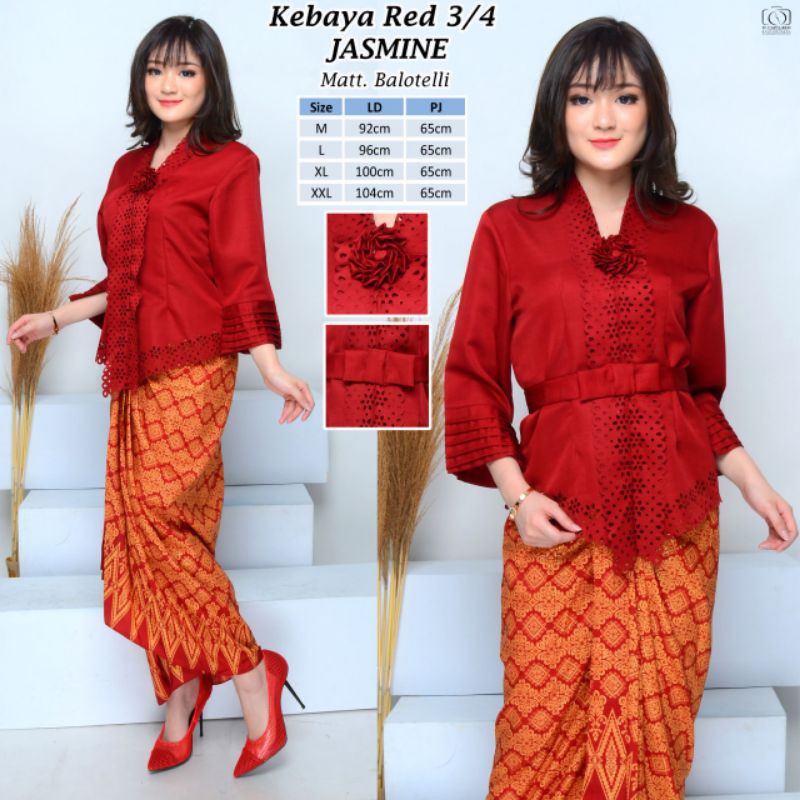 Kebaya Encim Modern Katun Laser Cut katun/baju atasan kebaya-1