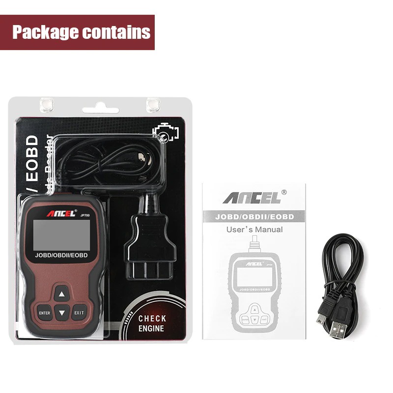 Ancel JP700 JOBD OBD2 Scanner Mobil Jepang Toyota Nissan Honda Mazda Car Diganostic