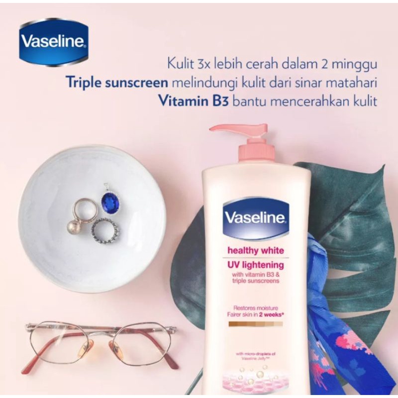 Vaseline Healthy Bright Hand Body Lotion Uv Lightening 400 Ml | 200ml | 100ml - Healthy White Lotion