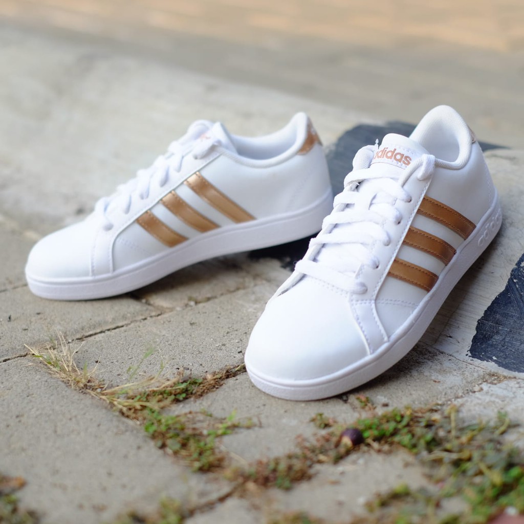 adidas neo baseline kid's shoes rose gold