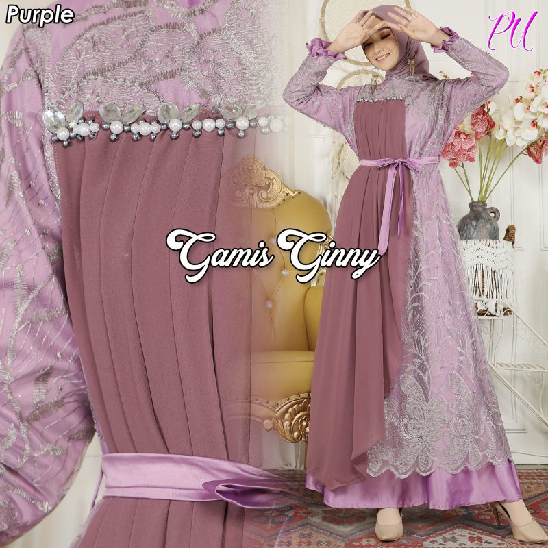 GINNY Gaun gamis pesta muslimah walimatul wisuda resepsi lamaran bridesmaid