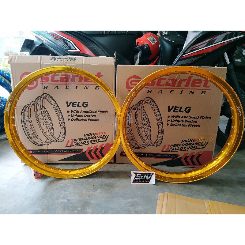 VELG LINGKARAN SET SCARLET RACING TYPE WR RING 17 160 185 GOLD SILVER UNIVERSAL TERMURAH