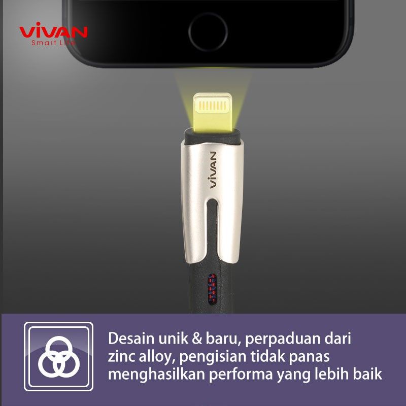 SEN VIVAN Kabel Lightning BTK-L Fast Charging Original 2.4A - 100CM