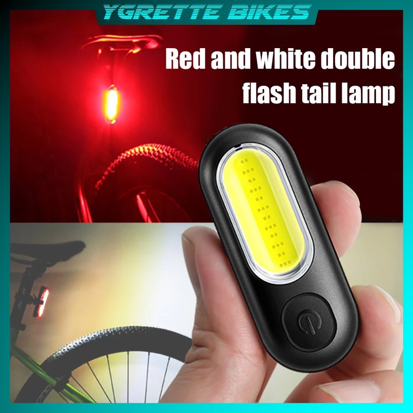 YGRETTE - Zlate Backlamp Lampu Sepeda COB Tail Light USB Charging- MKL-030 - Black