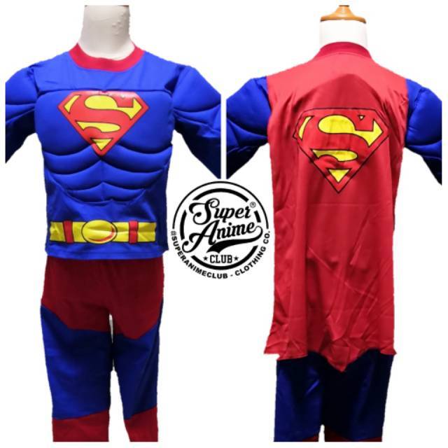 Kostum Superman Anak Busa Otot Baju Superhero Setelan Ultah Karakter Laki